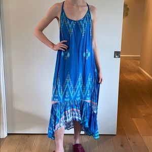 Indah blue Indian cotton maxi dress S